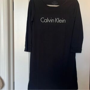 Calvin Klein Black 3/4 Sleeve Crew Neck Pajama Shirt